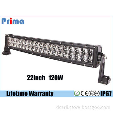 22 Inch 120W LED Car Light Bar Unique Reflector Cup 4D Curved Fisheye Style